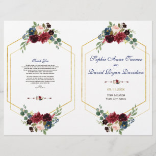 Flyer Programa de Casamento do Dourado Hexágono da Borg