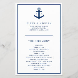 Flyer Programa de Casamento do Orçamento Náutico Anchor