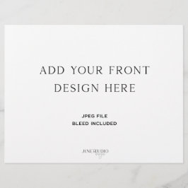 Flyer Programa de casamento dobrado 8,5x11"