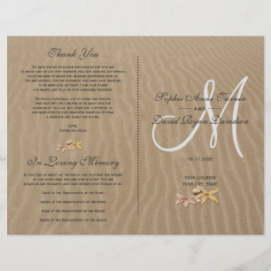 Flyer Programa de Casamento em Praia da Areia e Fios de