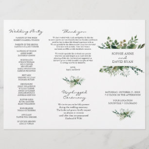 Flyer Programa de Casamento em três+dobra de quadro ver