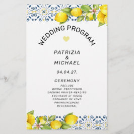 Flyer Programa de Casamento Mediterrânico para Limão Mod