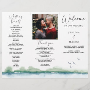 Flyer Programa de Casamento Tri-Dobrável Mountain Lake