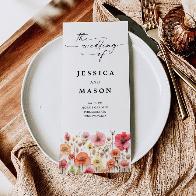 Flyer Programa de Casamento Triplicado: Ame na Flor Bloo (Criador carregado)