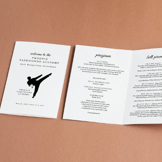 Flyer Programa de Cerimônia de Faixa de Artes Marciais