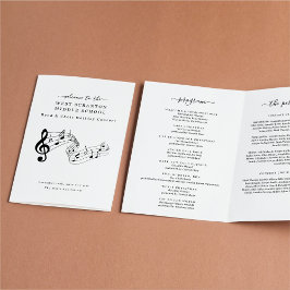 Flyer Programa de concerto de Bandas ou Coro Escolar