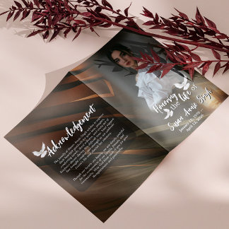 Flyer Programa de Funeral Celebração das Portas Celestia