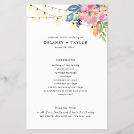 Flyer Programa de Papel para Flores e Luzes do Jardim