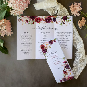 Flyer Programa Editável de Casamento em Três Formas de