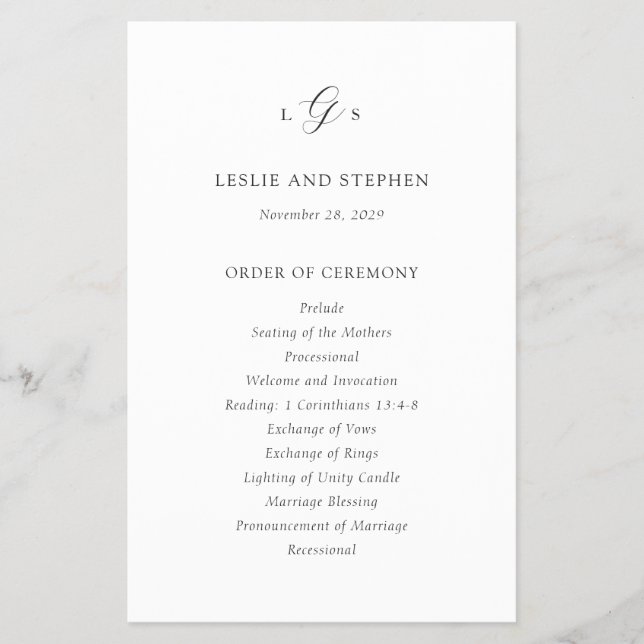 Flyer Programa eterno de Casamento de Orçamento Preto e  (Frente)