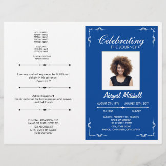 Flyer Programa Funeral | Celebração Da Viagem | FP0006