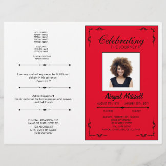 Flyer Programa Funeral | Celebração Da Viagem | FP0007