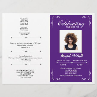 Flyer Programa Funeral | Celebrar A Vida Dos | FP0020