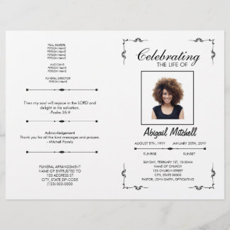 Flyer Programa Funeral | Celebrar A Vida Dos | FP0020