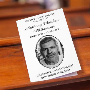 Flyer Programa Funeral de Fotografias Personalizadas em