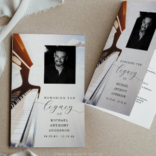 Flyer Programa Funeral Musical Modelo Piano