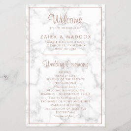 Flyer Programa Moderno de Casamento do Orçamento do Márm