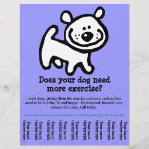 Flyer Promo customizável do caminhante BONITO do cão