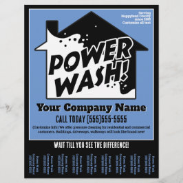 Flyer Promo da folha de lágrimas de energia de lavagem p