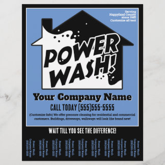 Flyer Promo da folha de lágrimas de energia de lavagem p
