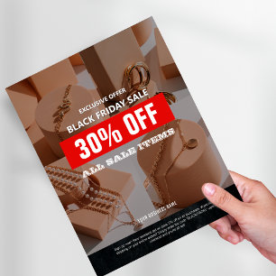 Flyer Promo do produto de venda de 4 fotos Black Friday