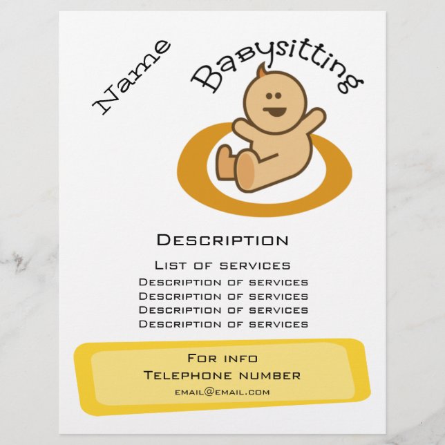 Flyer Promoção Babysitting (Frente)