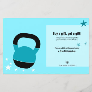 Flyer Promoção de Certificado de Presente de Natal para 