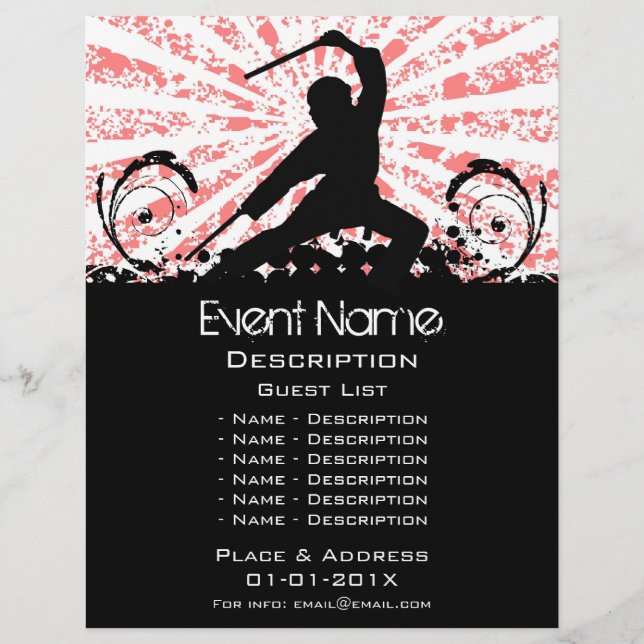 Flyer Promoção de Eventos de Artes Marciais (Frente)