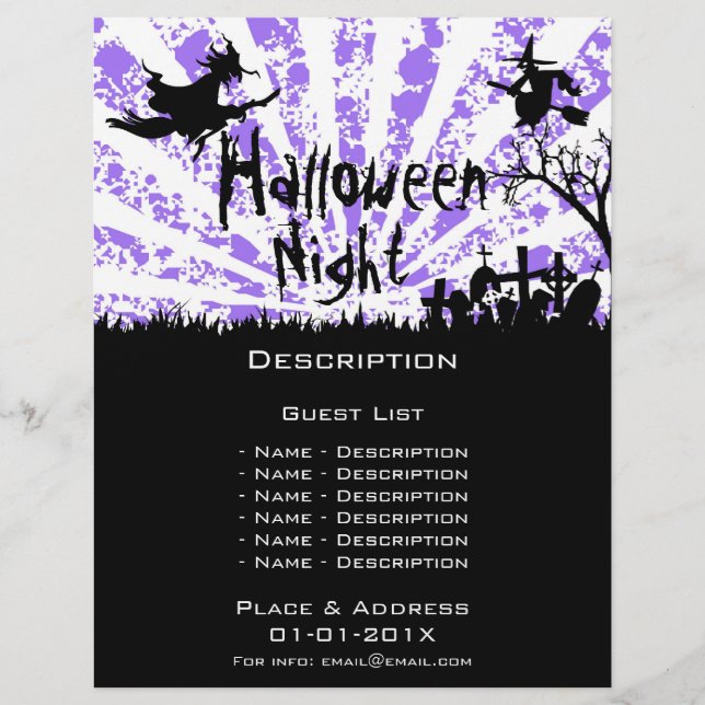 Flyer Promoção de eventos do Halloween (Frente)