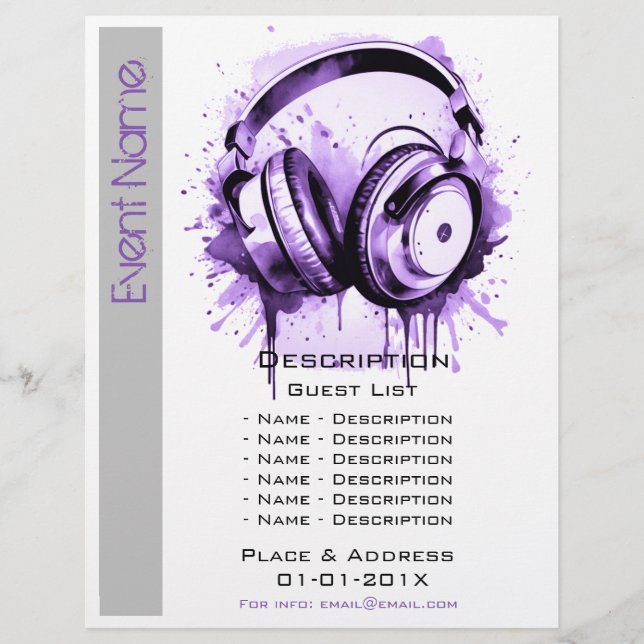 Flyer Promoção de eventos musicais (Frente)
