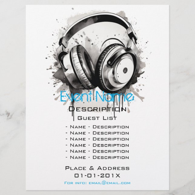 Flyer Promoção de eventos musicais (Frente)