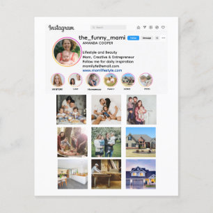 Flyer Promoção de fotos no estilo de colagem do Instagra