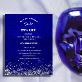 Flyer Promoção de Liquidação de Férias Royal Blue Scratc