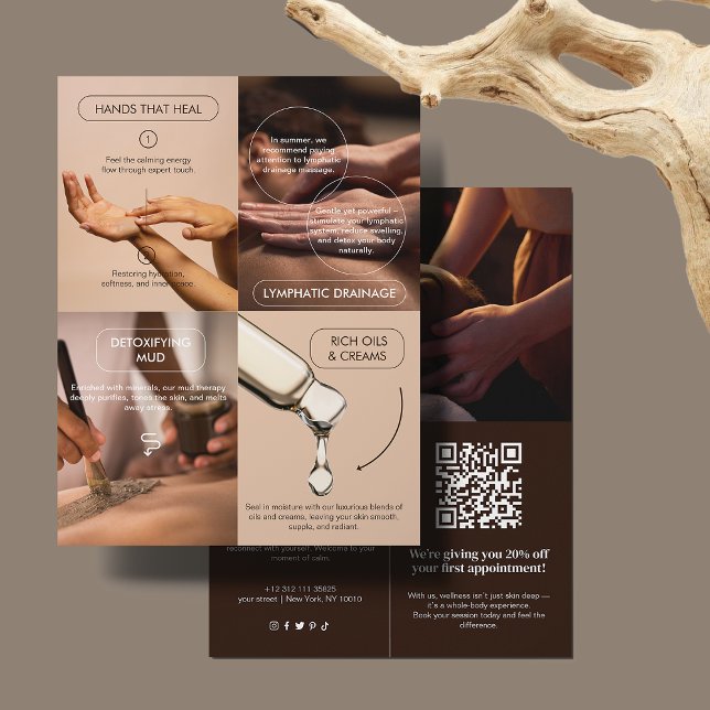 Flyer Promoção de Salão de Spa Moderno (Criador carregado)