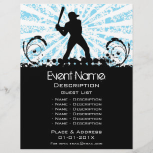 Flyer Promoção do evento do basebol