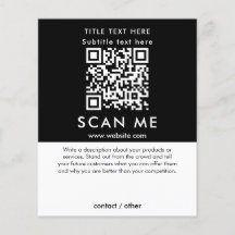 Promocional Analisar-me Código QR Negrito e Branco