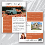 Flyer Promocional da Newsletter de outubro da Real Estat<br><div class="desc">Esta newsletter do marketing imobiliário HOME STYLE aumentará a conscientização sobre a marca e gerará novas pistas. A design moderna irá chamar a atenção de seus clientes potenciais e avisá-los que você é o agente imobiliário amistoso e conhecedor.</div>