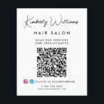 Flyer Promocional de Código QR do Script de Assinatura C<br><div class="desc">Folheto de promocional para sua empresa com seu nome em um script de assinatura de na moda e tipo de negócio abaixo em uma simples tipografia moderna. Insira seu endereço de site para criar um código QR para clientes e clientes pesquisarem compromissos, produtos, serviços, horas etc. Adicione seu identificador de...</div>