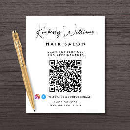 Flyer Promocional de Código QR do Script de Assinatura C