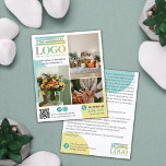 Flyer Promocional de Fotografias do Logotipo dos Círculo<br><div class="desc">Folheto de marketing para pequenas empresas para qualquer profissão e empresa que possa mostrar o trabalho em fotos. Adicione seu logotipo, suas especialidades, oferta e código QR. No verso, escreva mais texto sobre o negócio e por que seu cliente deve escolher você! Este folheto para pequenas empresas do promocional apresenta...</div>
