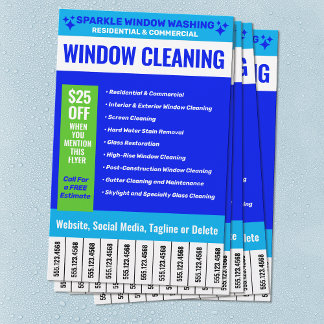 Flyer Promocional de Limpeza da Janela