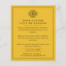 Flyer Promocional de Logotipo de Empresa Simples Amarelo