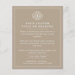 Flyer Promocional de logotipo para empresas Elegante Tau