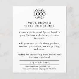 Flyer Promocional de logotipo para empresas preto e bran