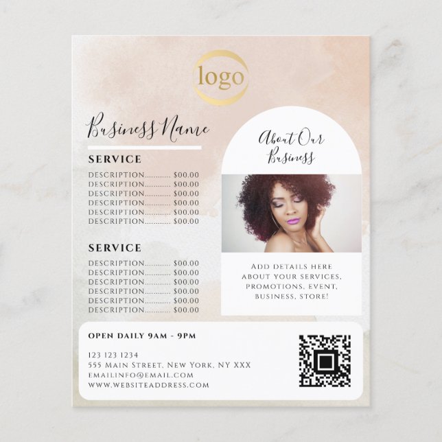 Flyer Promocional de pintura de Abstrato Watercolor Femi (Frente)