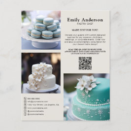 Flyer Promocional de serviços de padaria de pastelaria