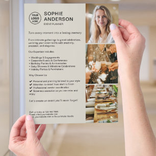 Flyer Promocional do Planejador de Eventos Personalizado