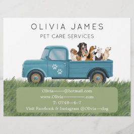 Flyer Promocional do serviço de assistência a animais de