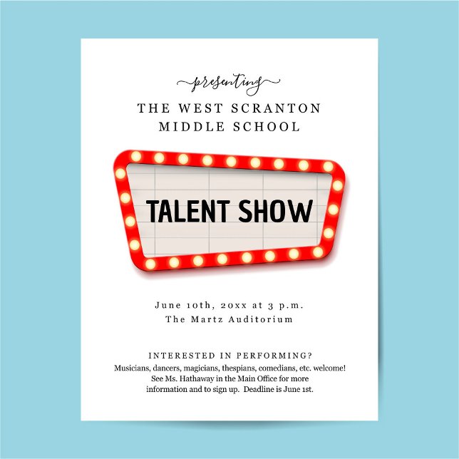 Flyer Promocional do Talent Show / Variety Show (Criador carregado)