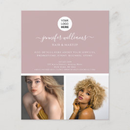 Flyer Promocional Mínimo Elegante Rosa Moderno